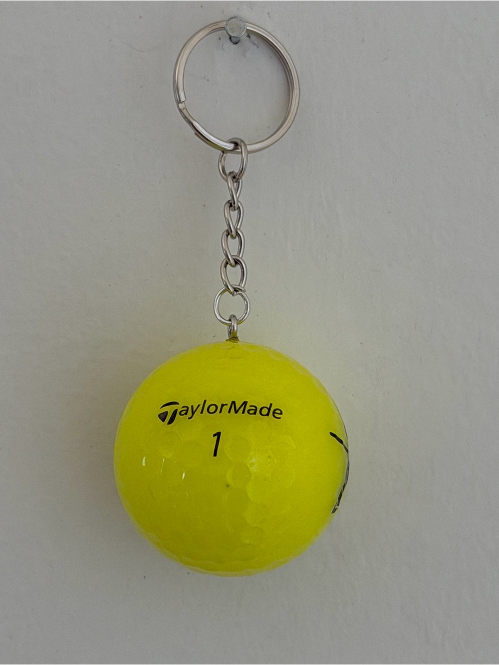 TaylorMade Neon Yellow Golf Ball Keychain